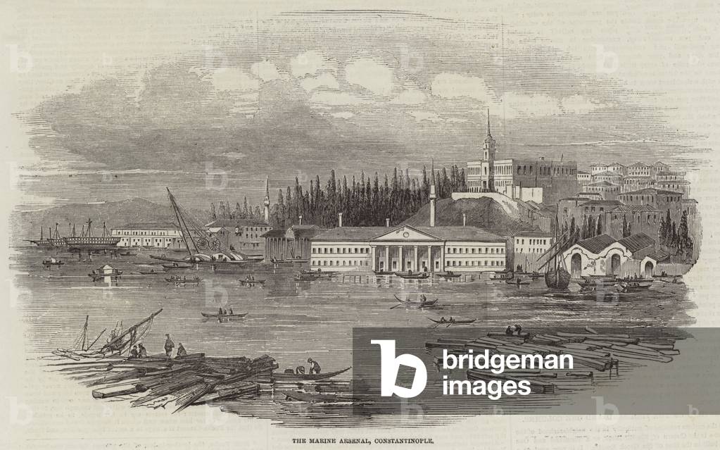 The Marine Arsenal, Constantinople (engraving)