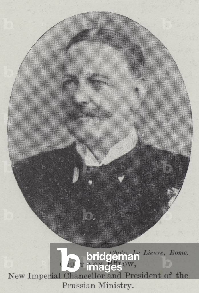 Count von Bulow, New Imperial Chancellor and President of the Prussian Ministry (b/w photo)