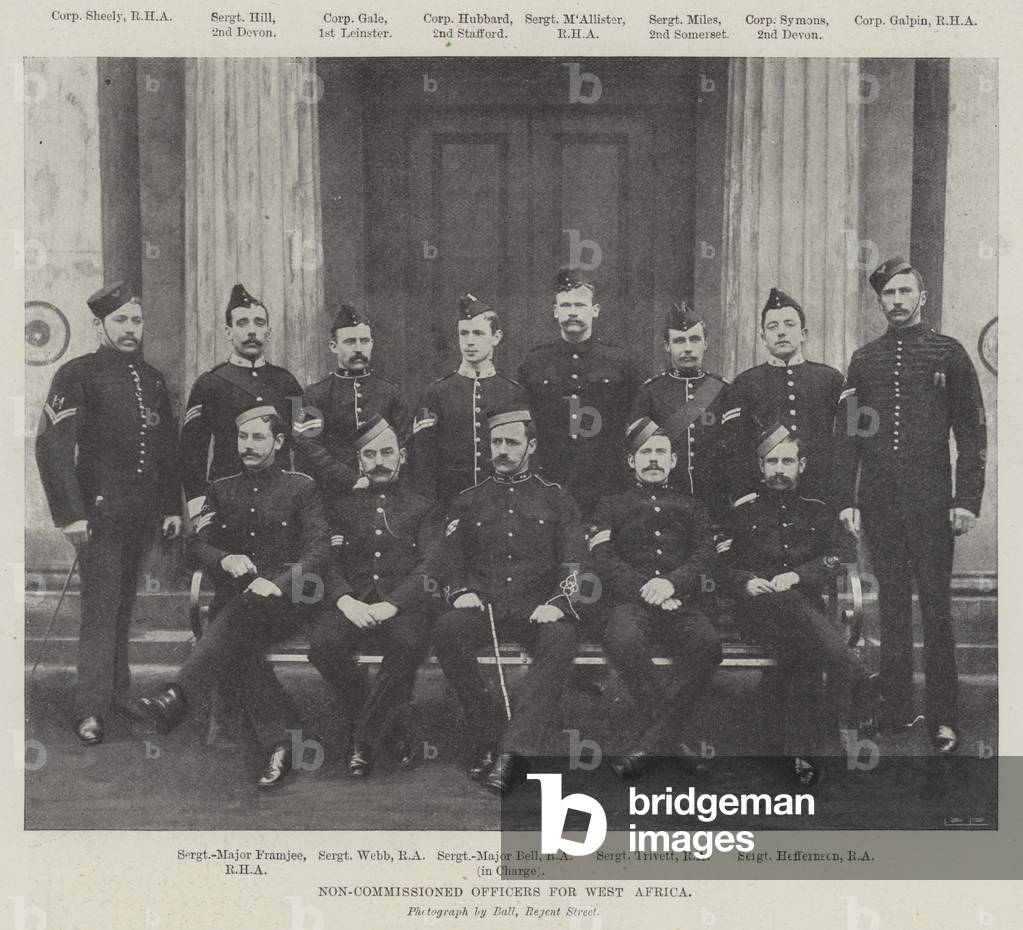 Non-Commissioned Officers for West Africa (b/w photo)
