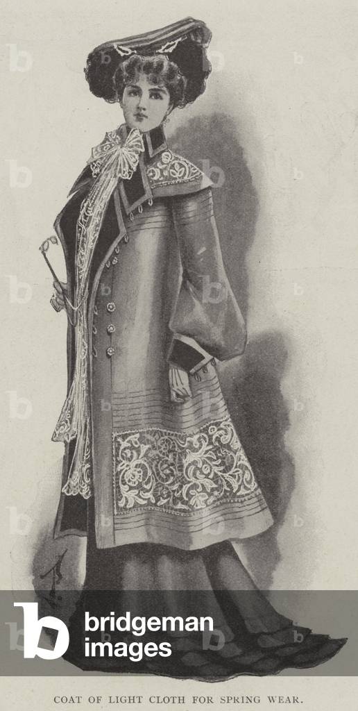 Coat of Light Cloth for Spring Wear (litho)