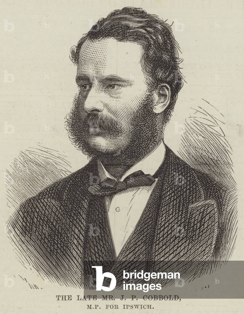 The late Mr J P Cobbold, MP for Ipswich (engraving)