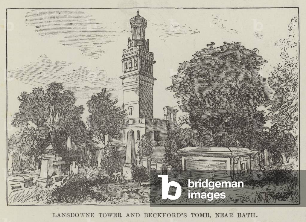 Lansdowne Tower and Beckford's Tomb, near Bath (engraving)