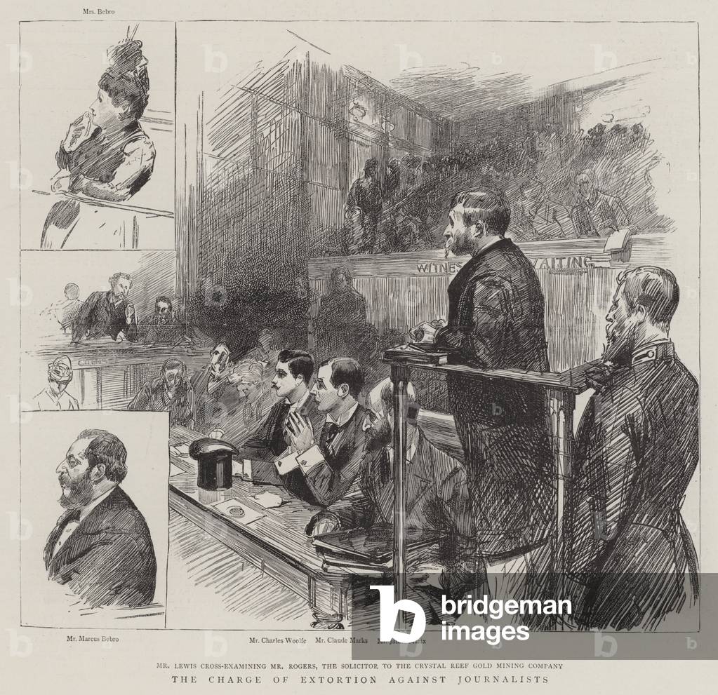The Charge of Extortion against Journalists (engraving)