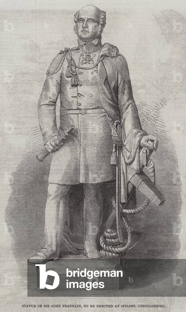 Statue of Sir John Franklin, to be erected at Spilsby, Lincolnshire (engraving)