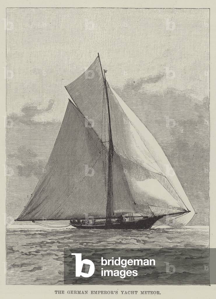 The German Emperor's Yacht Meteor (engraving)