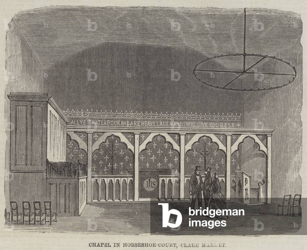 Chapel in Horseshoe-Court, Clare Market (engraving)