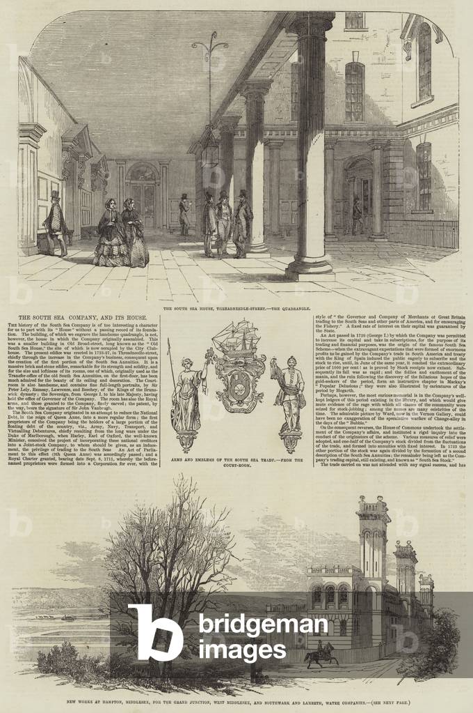 The South Sea Company, and its House (engraving)