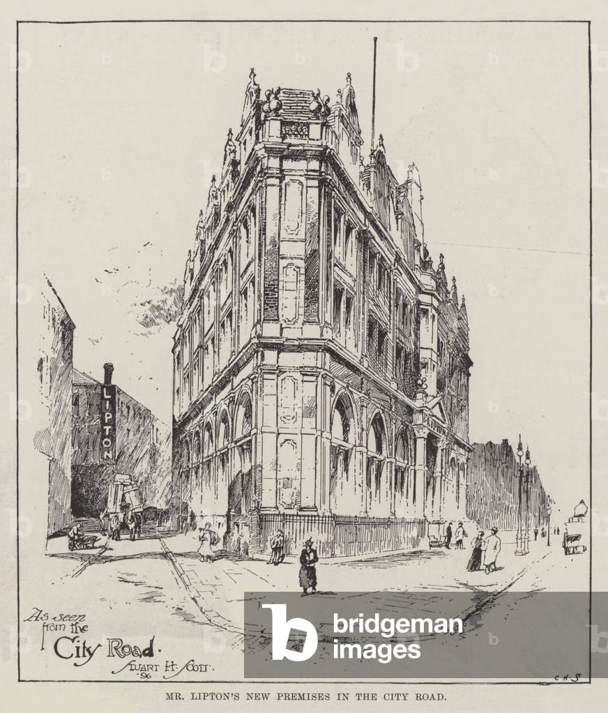 Mr Lipton's New Premises in the City Road (engraving)