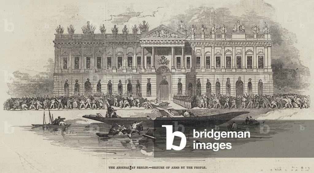 The Arsenal at Berlin, Seizure of Arms by the People (engraving)