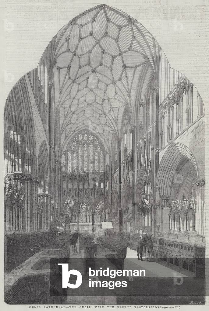 Wells Cathedral, the Choir, with the Recent Restorations (engraving)