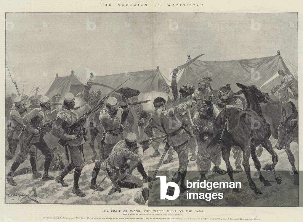 The Campaign in Waziristan (litho)