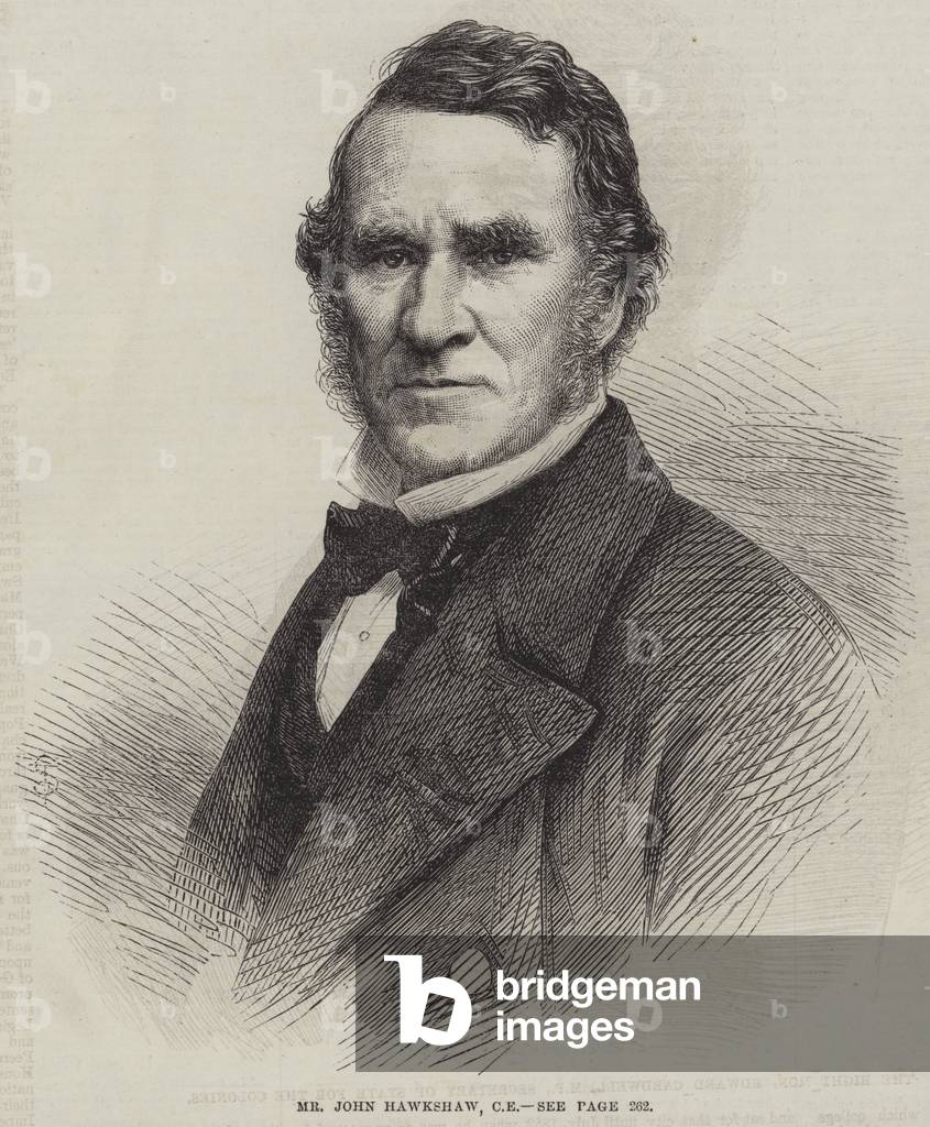Mr John Hawkshaw, CE (engraving)