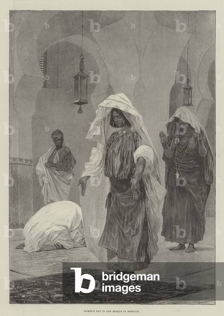 Women's Day in the Mosque in Morocco (engraving)