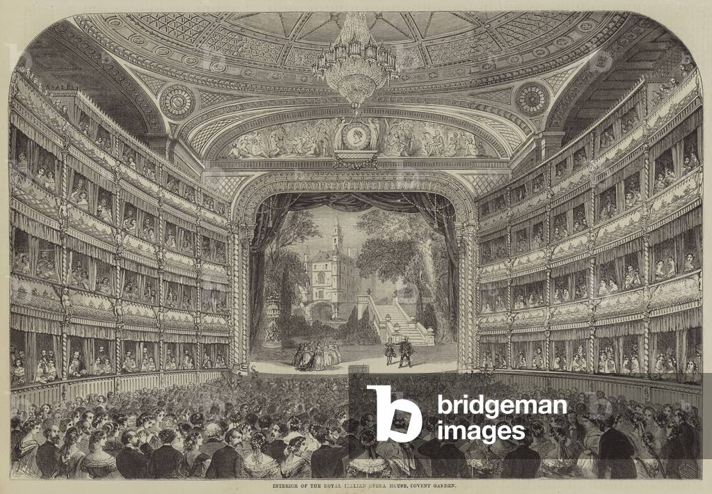 Interior of the Royal Italian Opera House, Covent Garden (engraving)