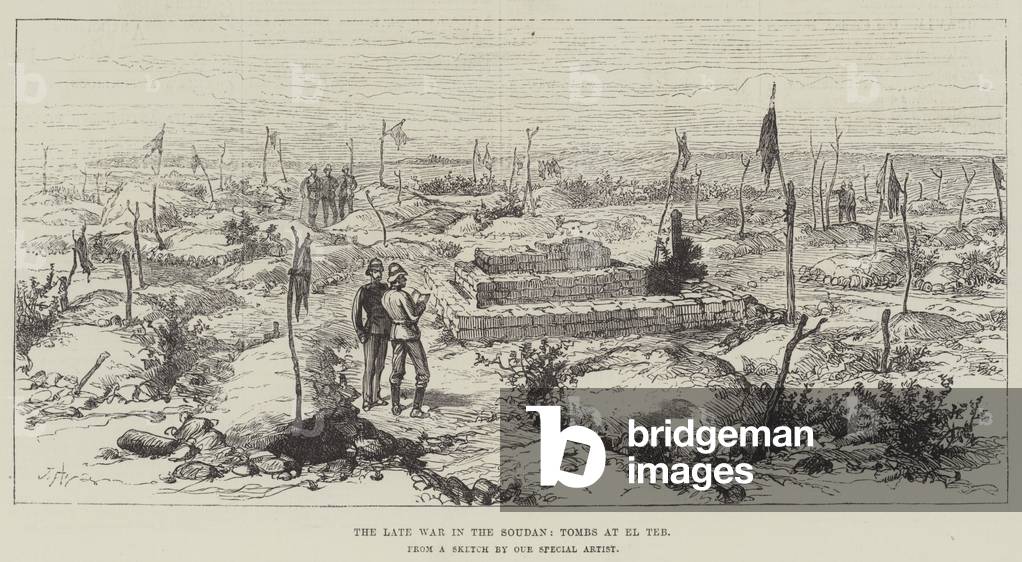 The late War in the Soudan, Tombs at El Teb (engraving)