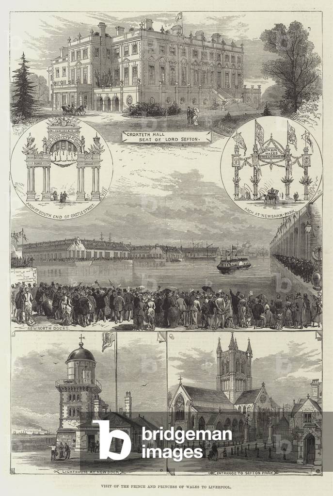 Visit of the Prince and Princess of Wales to Liverpool (engraving)