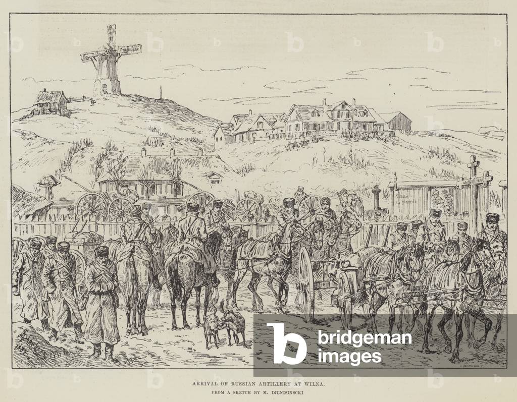 Arrival of Russian Artillery at Wilna (engraving)
