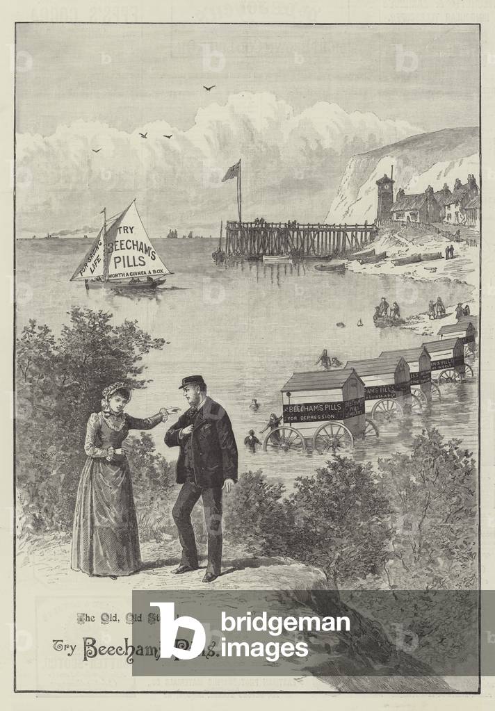 Advertisement, Beecham's Pills (engraving)