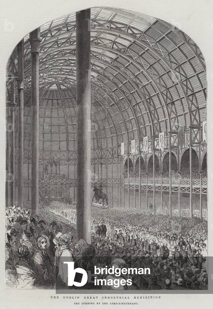 The Dublin Great Industrial Exhibition, the Opening by the Lord-Lieutenant (engraving)
