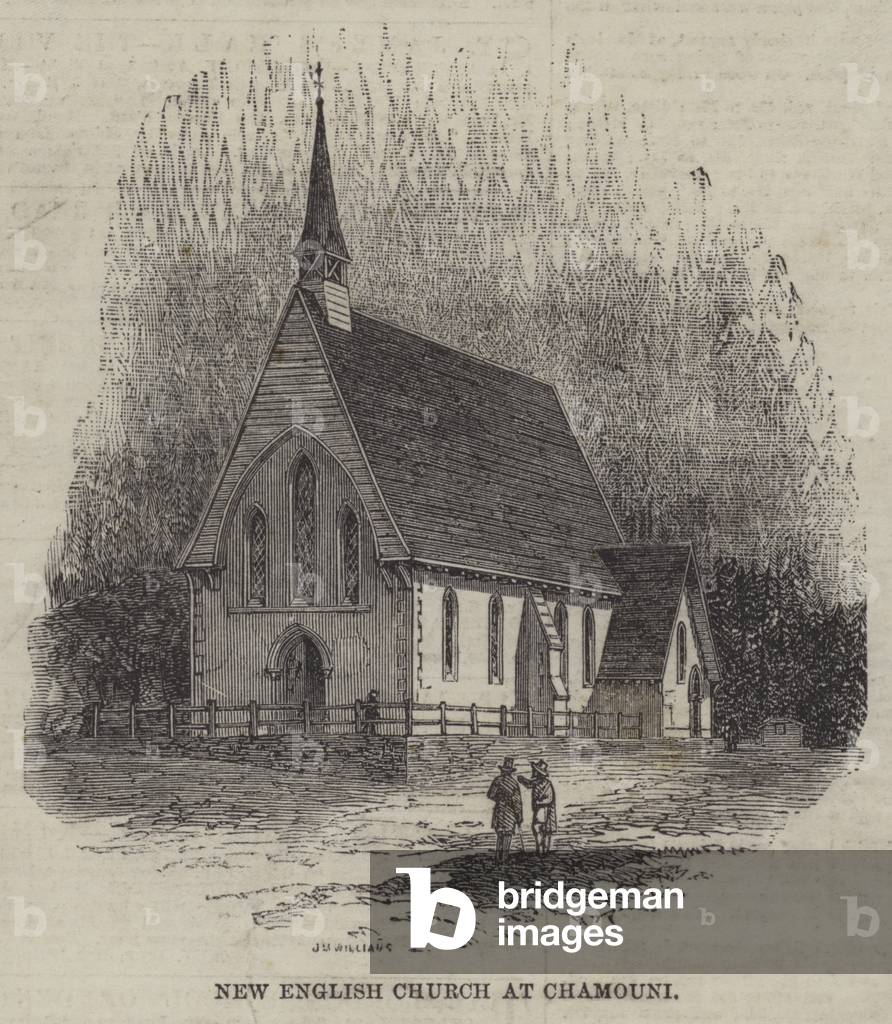 New English Church at Chamouni (engraving)
