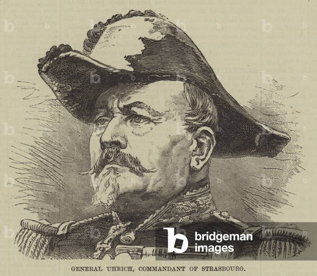General Uhrich, Commandant of Strasbourg (engraving)