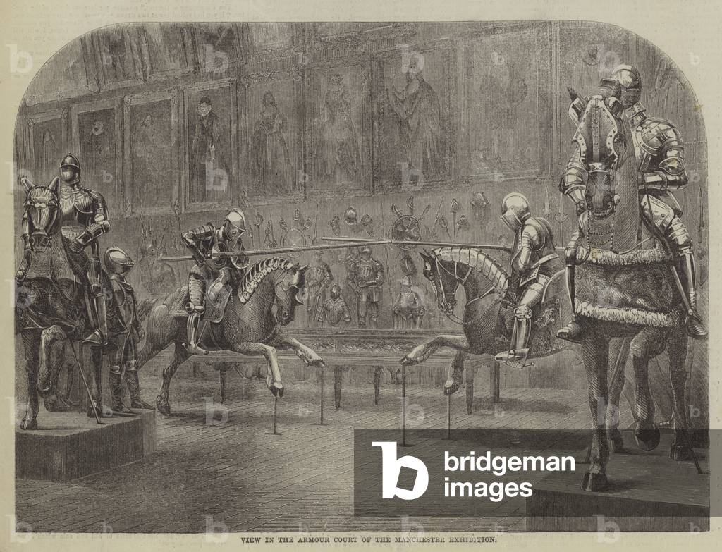 View in the Armour Court of the Manchester Exhibition (engraving)