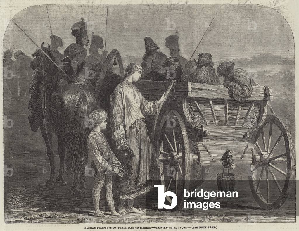 Russian Prisoners on their Way to Siberia (engraving)