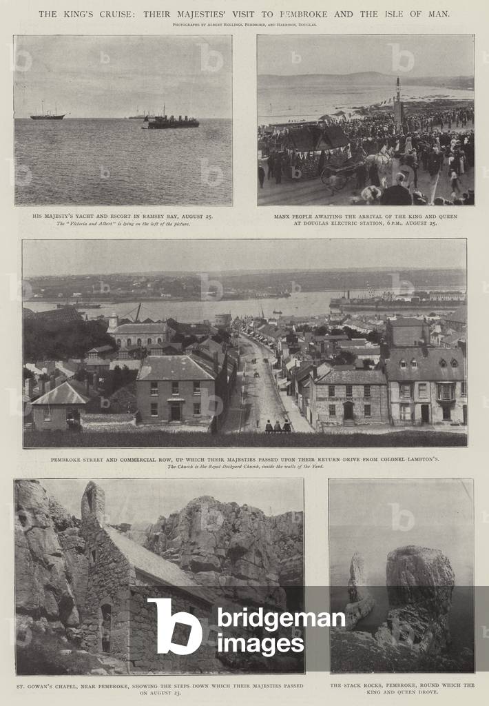 The King's Cruise, Their Majesties' Visit to Pembroke and the Isle of Man (engraving)