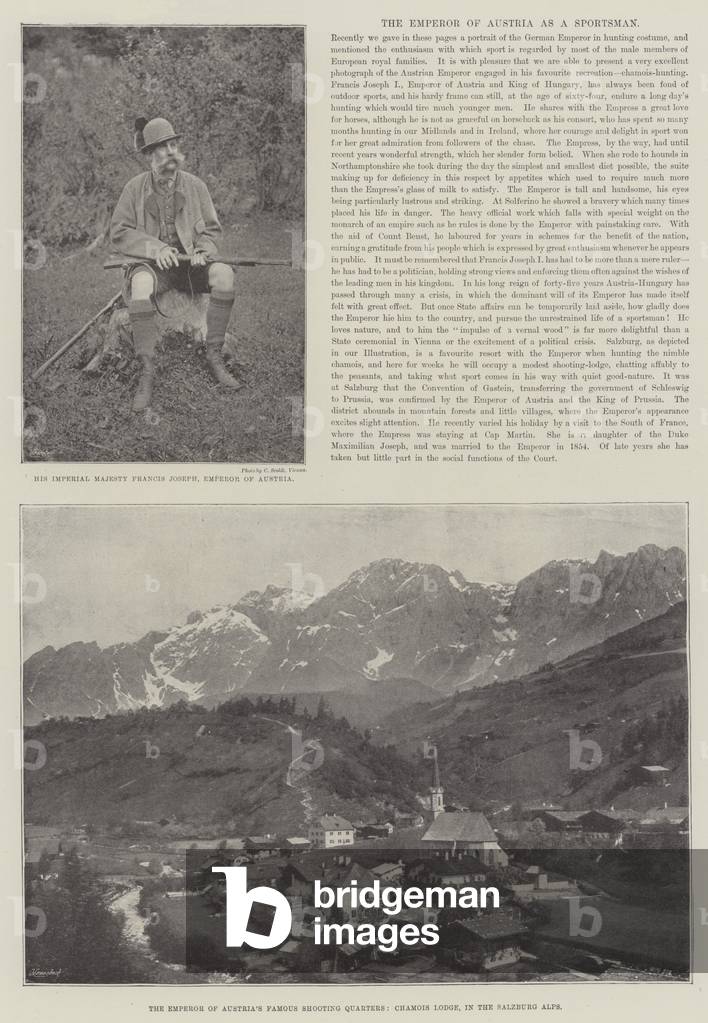 The Emperor of Austria as a Sportsman (b/w photo)