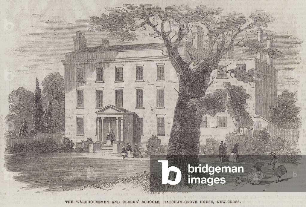 The Warehousemen and Clerks' Schools, Hatcham-Grove House, New-Cross (engraving)