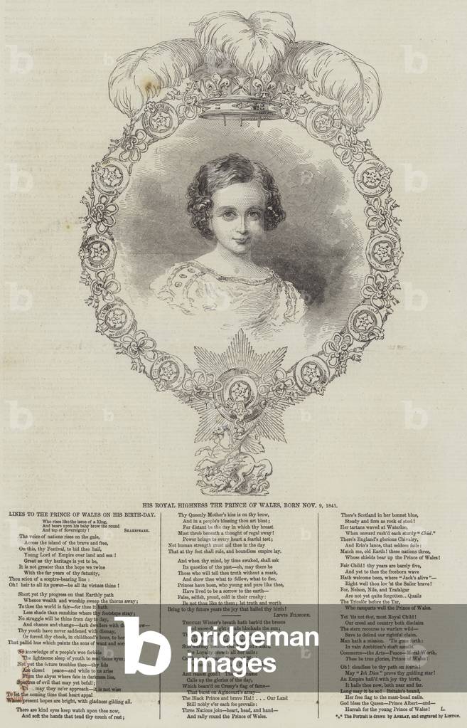 His Royal Highness the Prince of Wales, Born 9 November 1841 (engraving)