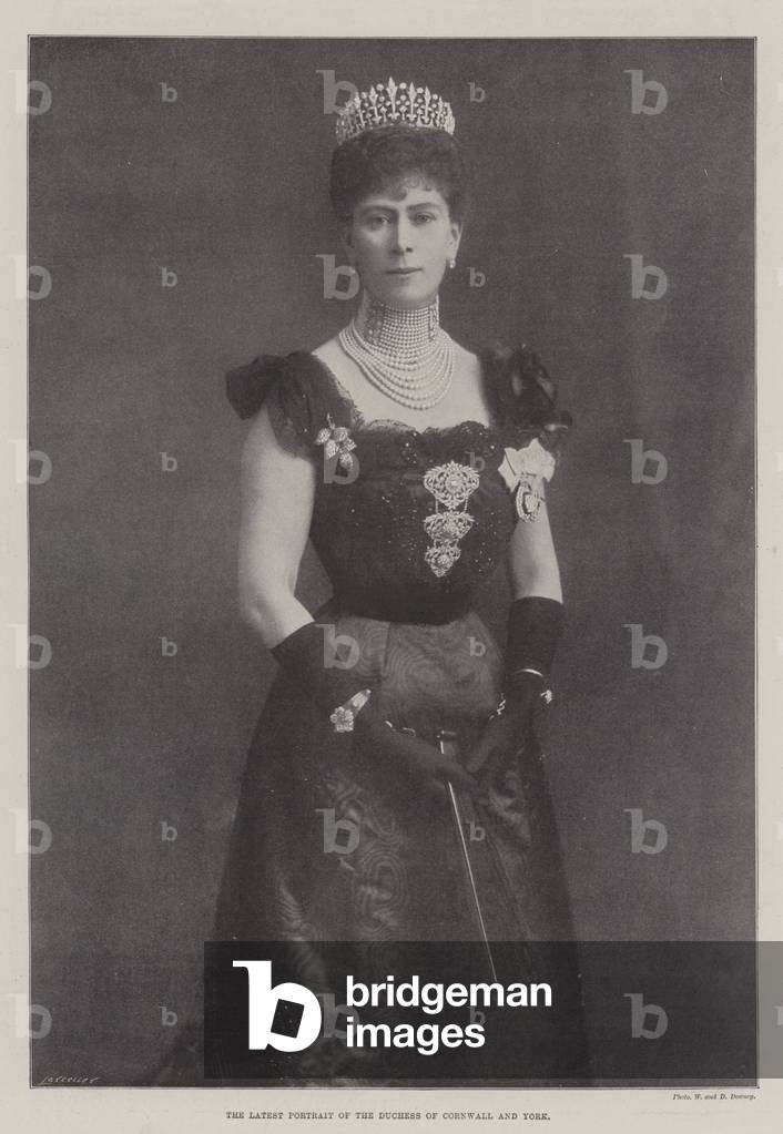 The Latest Portrait of the Duchess of Cornwall and York (b/w photo)