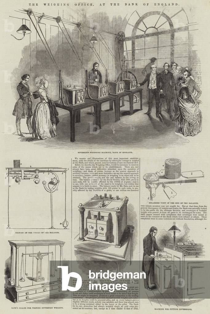 The Weighing Office, at the Bank of England (engraving)