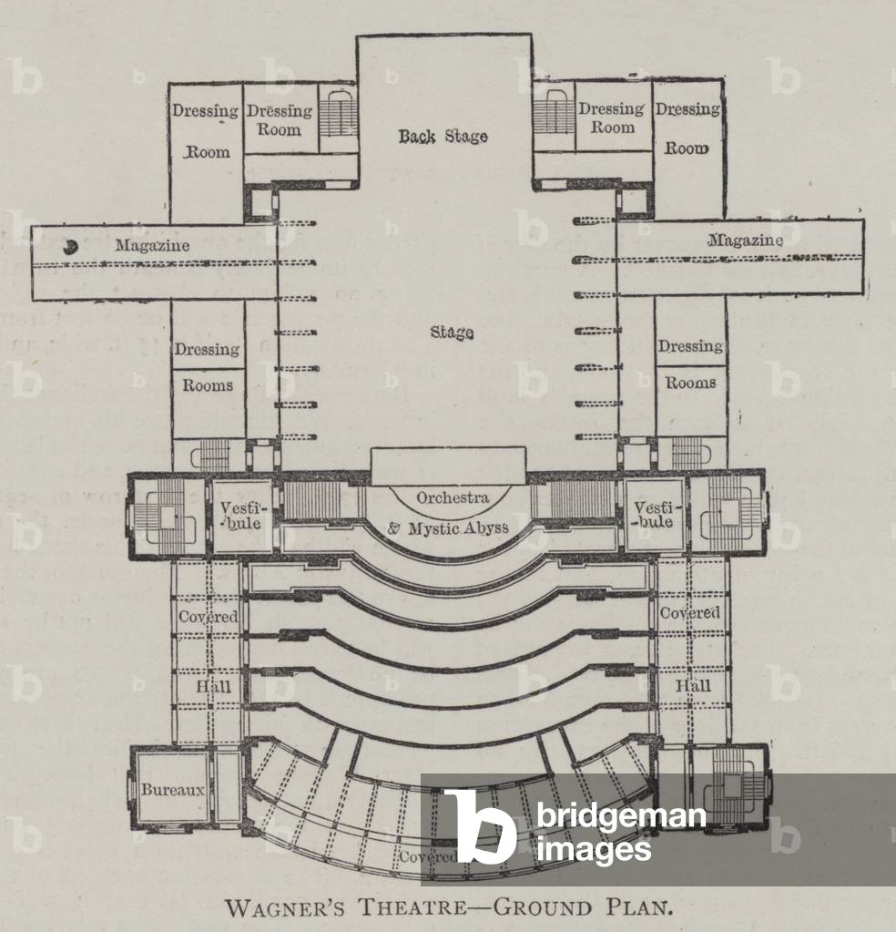 Wagner's Theatre, Ground Plan (engraving)