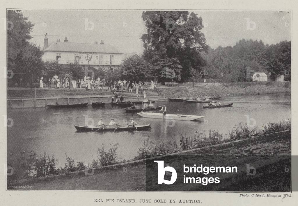 Eel Pie Island, just sold by Auction (b/w photo)