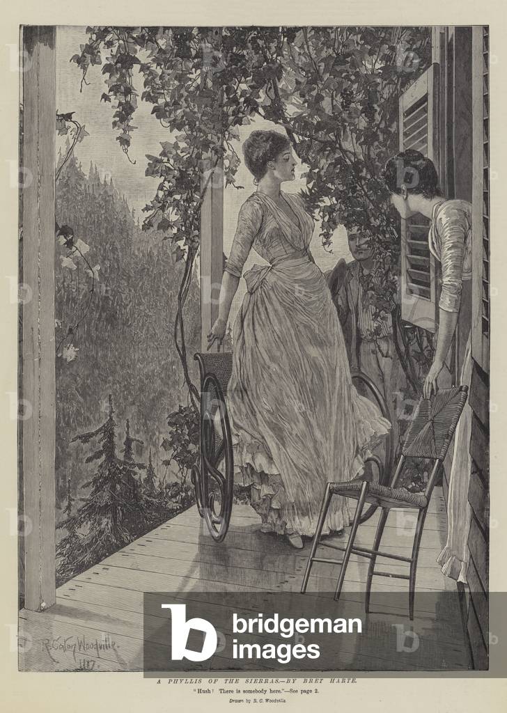 A Phyllis of the Sierras, by Bret Harte (engraving)