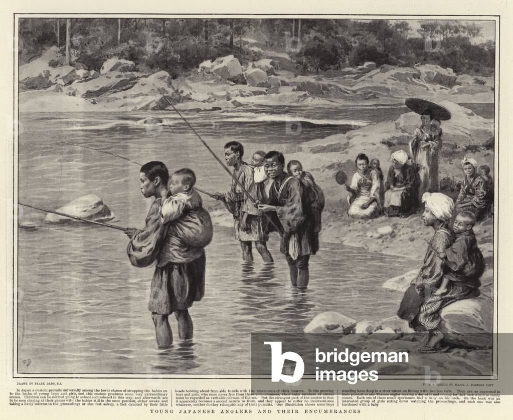 Young Japanese Anglers and their Encumbrances (litho)