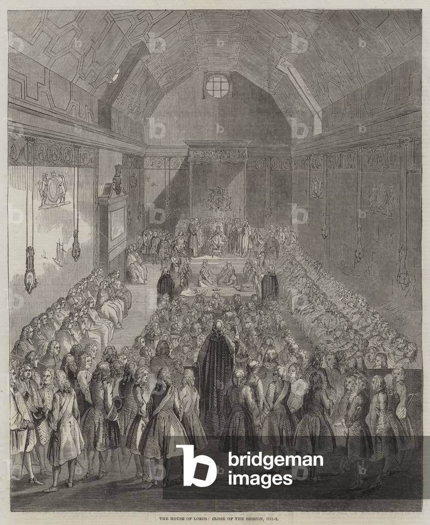 The House of Lords, Close of the Session, 1741-2 (engraving)