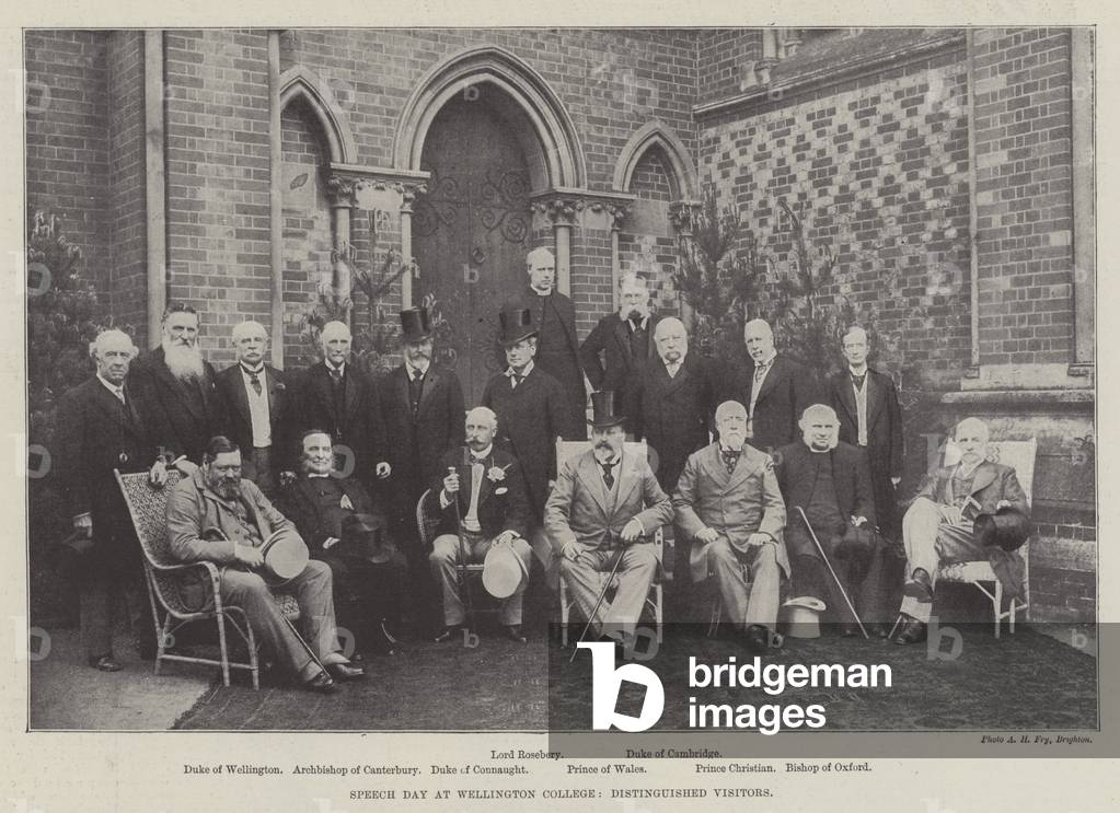 Speech Day at Wellington College, Distinguished Visitors (b/w photo)