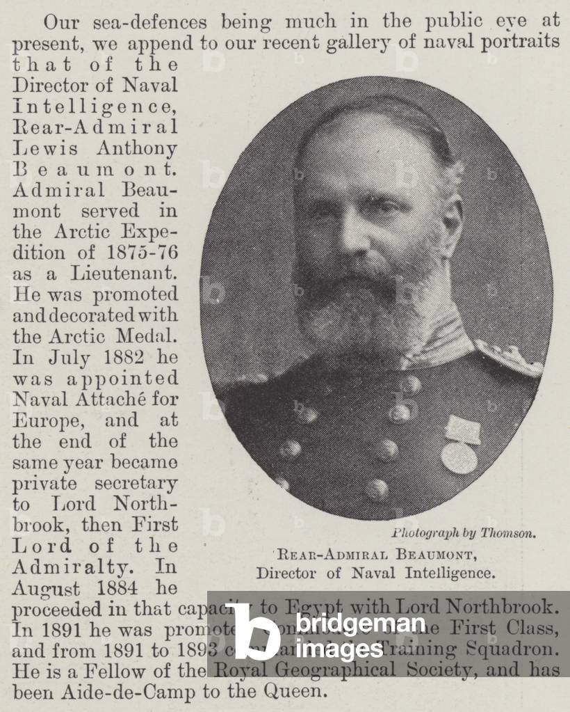 Rear-Admiral, Beaumont, Director of Naval Intelligence (b/w photo)