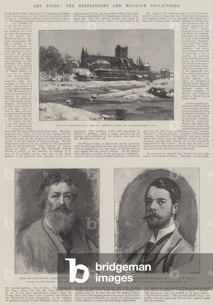 Art Notes, the Kepplestone and Wallace Collections (engraving)