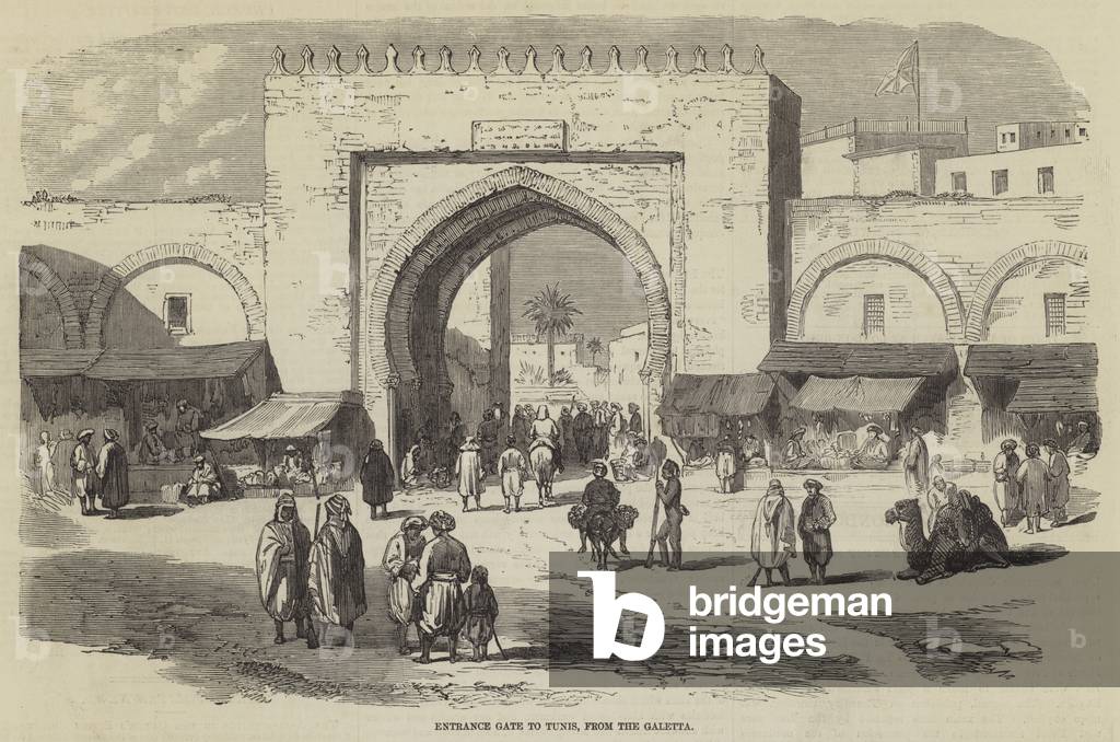 Entrance Gate to Tunis, from the Galetta (engraving)
