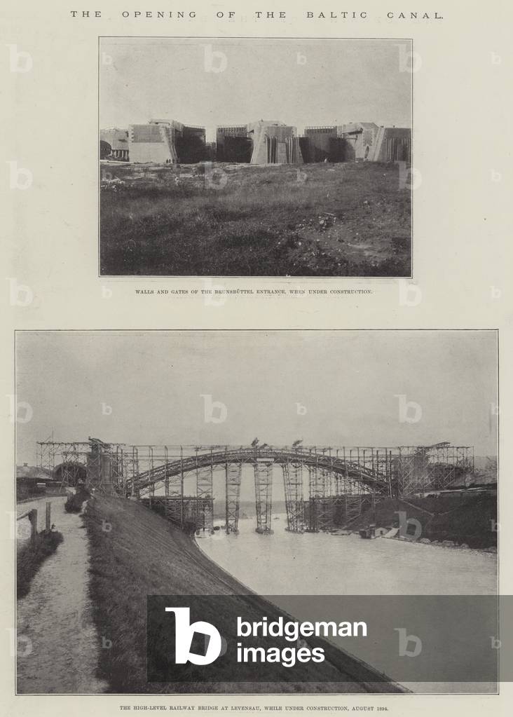 The Opening of the Baltic Canal (b/w photo)