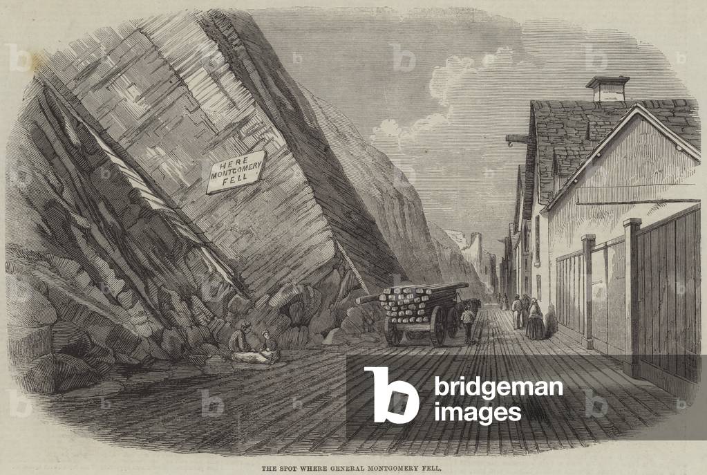 The Spot where General Montgomery fell (engraving)