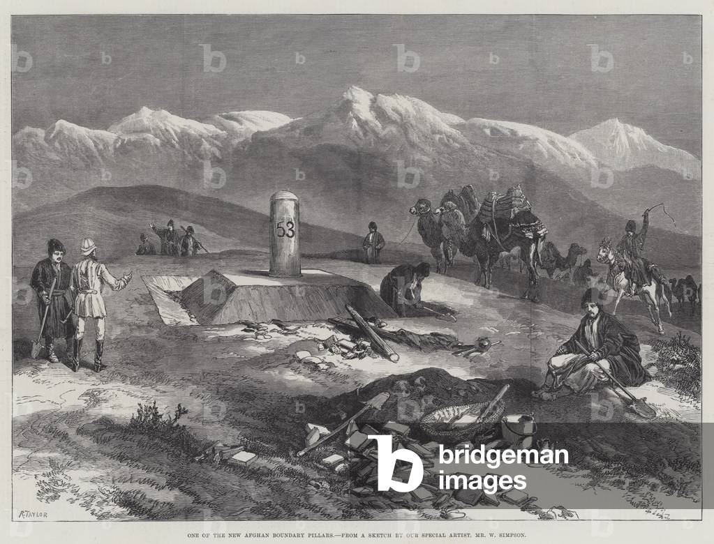 One of the New Afghan Boundary Pillars (engraving)