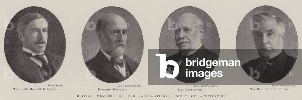 British Members of the International Court of Arbitration (b/w photo)