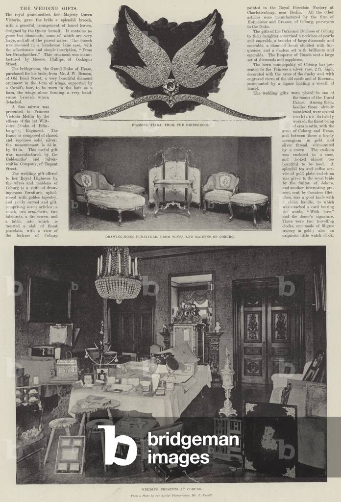 The Wedding Gifts (b/w photo)