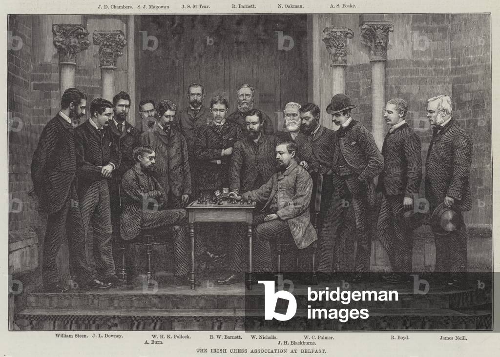 The Irish Chess Association at Belfast (engraving)