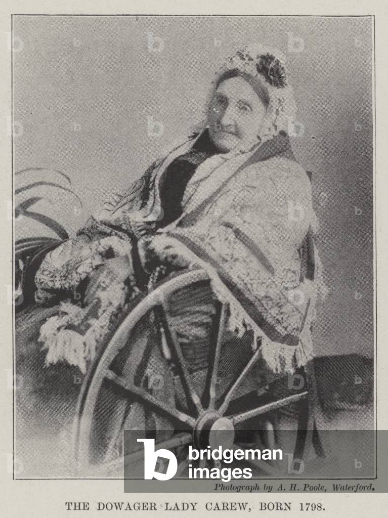 The Dowager Lady Carew, Born 1798 (b/w photo)