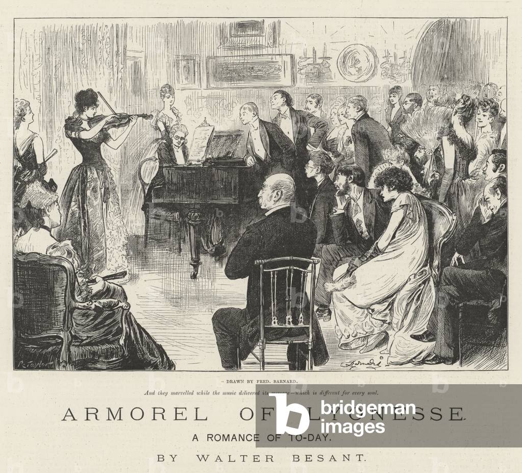 Armorel of Lyonesse, A Romance of To-Day, by Walter Besant (engraving)